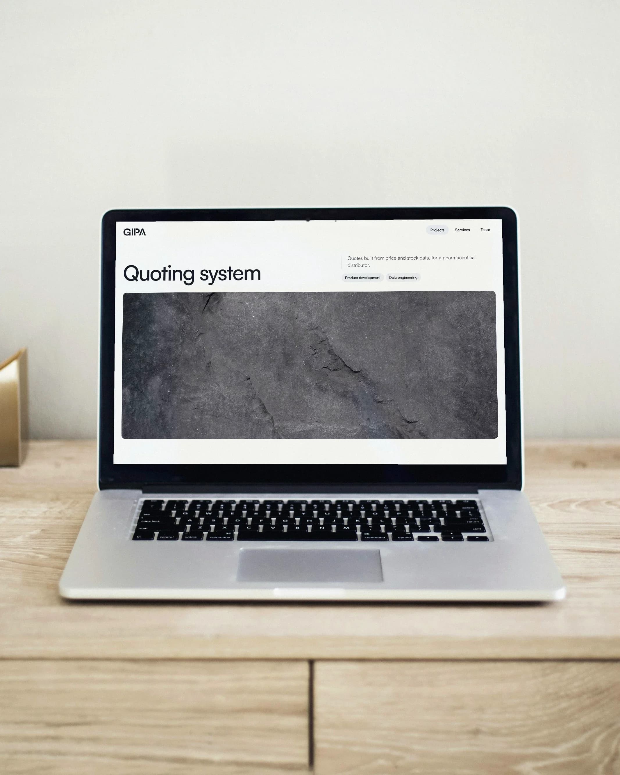 Quoting system on a laptop